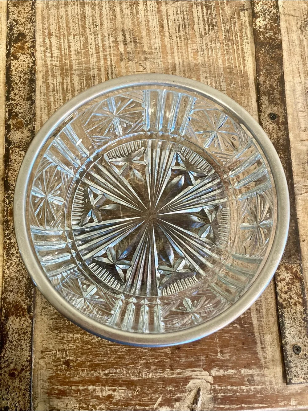 Vintage glass serving